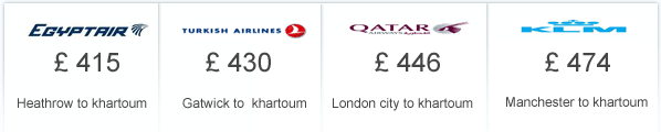 Cheap Flights to khartoum